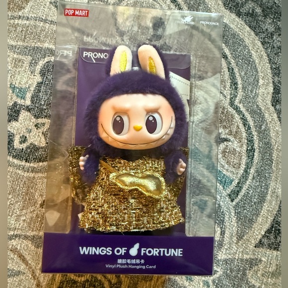 Pop Mart Wings of Fortune Labubu Plush Hanging Pendant - Picture 1 of 5
